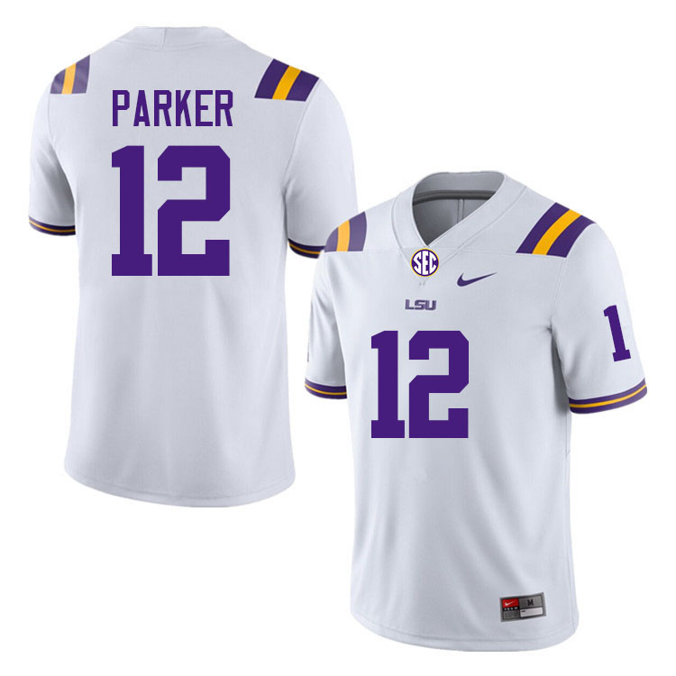 #12 Kyle Parker LSU Tigers Jersey,Louisiana State University Tigers Football Jersey-White